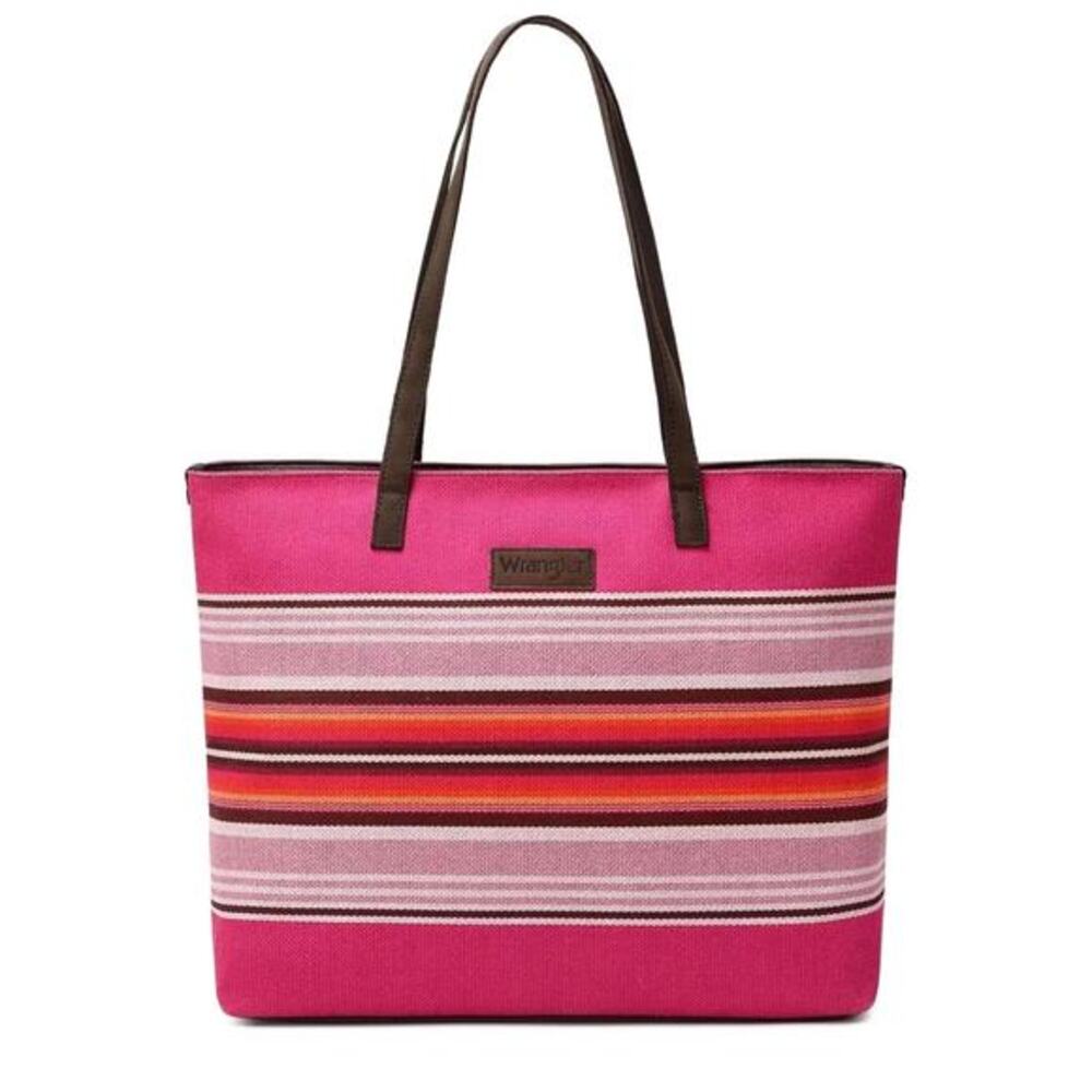 WRANGLER Tote Striped Serape Southwestern‎ Zip Closure Shoulder Bag Cowgirl NWOT